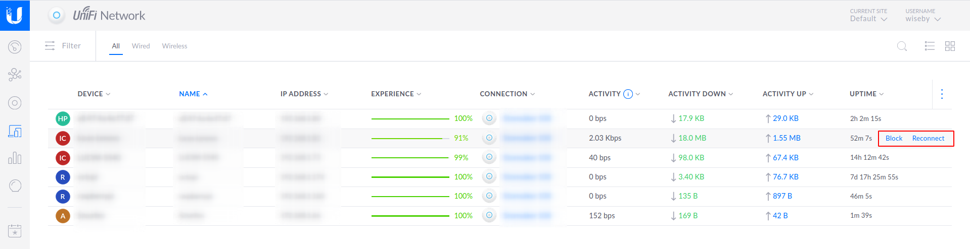 Image of Unifi Clients Blocking a Device